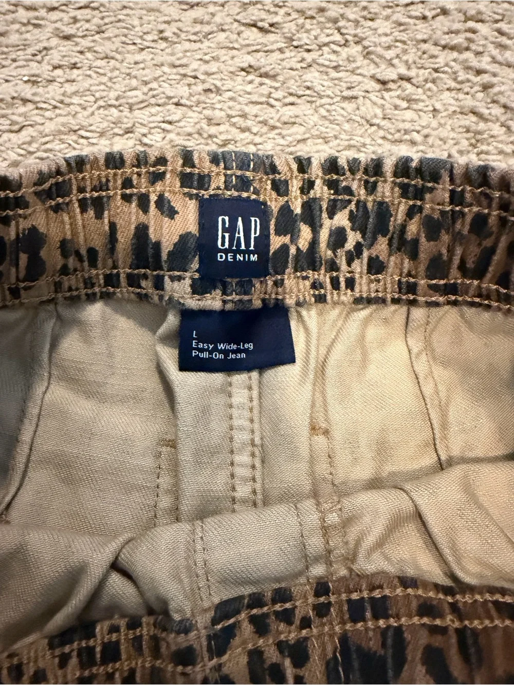 GAP Kids Leopard-Print Wide Leg Bottoms - Brown & Black